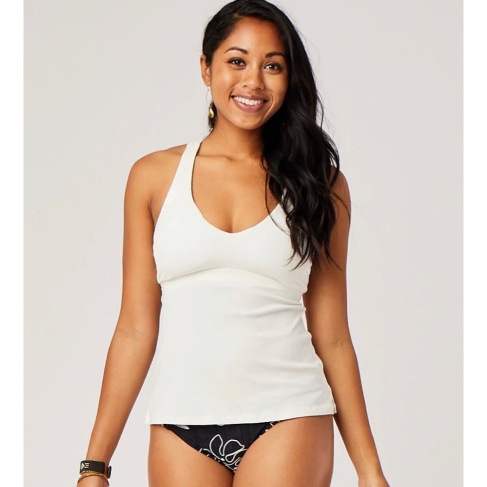 NWT Carve Designs XS La Jolla White Tankini Bathing Suit Top